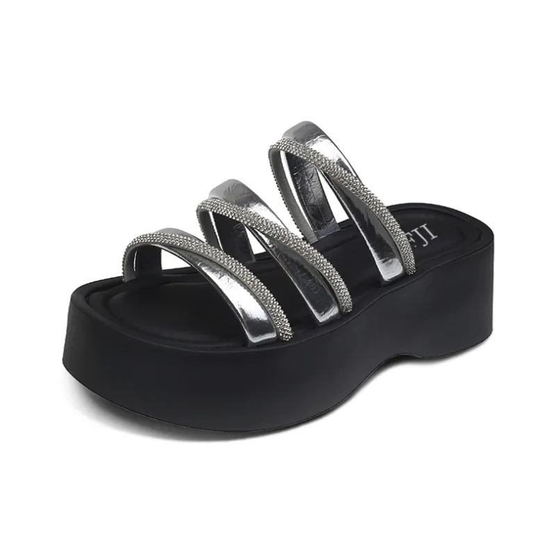 AFJI Rubber Sole Quick Dry Slide Slippers Women's-14