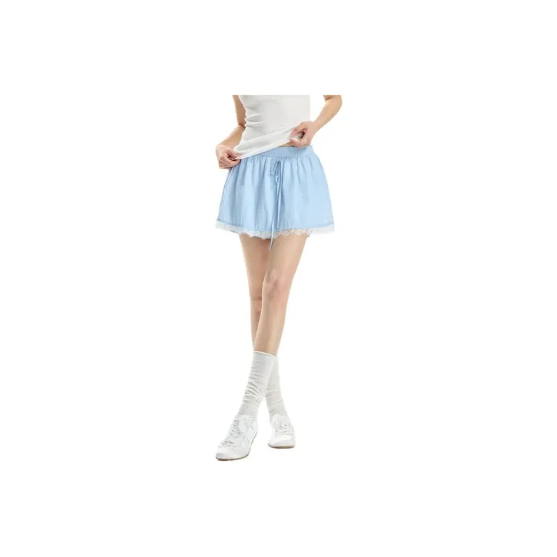 INSLIISA Casual Shorts Women's Light Cyan-0