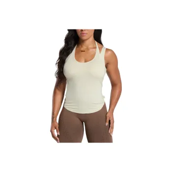 GYMSHARK Superset Tank Sport Vests Women's Light Umber White