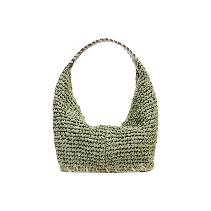 ZARA Polyurethane Shoulder Bag, Crossbody Bag, Handbag Mini Women's Green-0