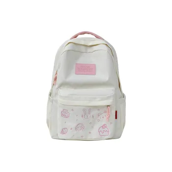Kaka Tree Nylon Backpack Unisex Pink/Purple/Brown/Dark Blue