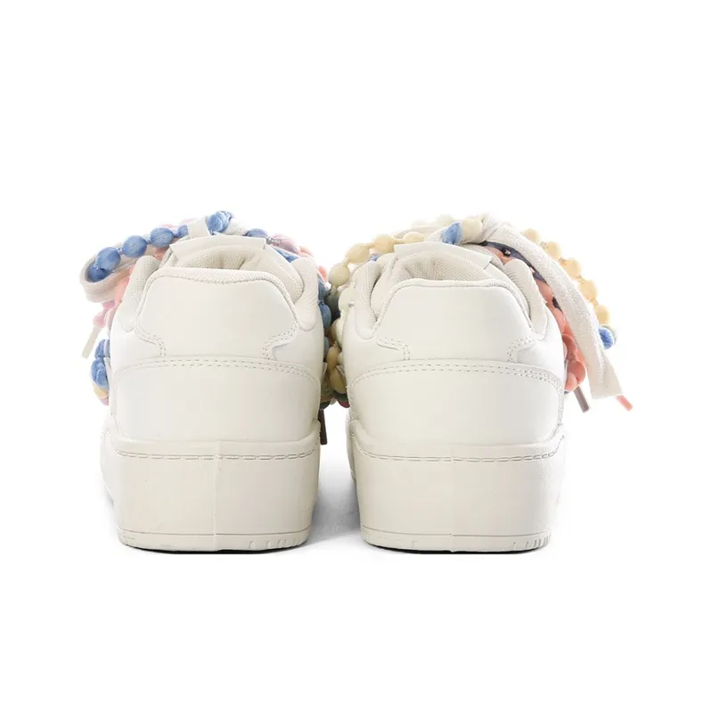 The New Age Family Low Top Skateboard Shoes Women's Beige-3