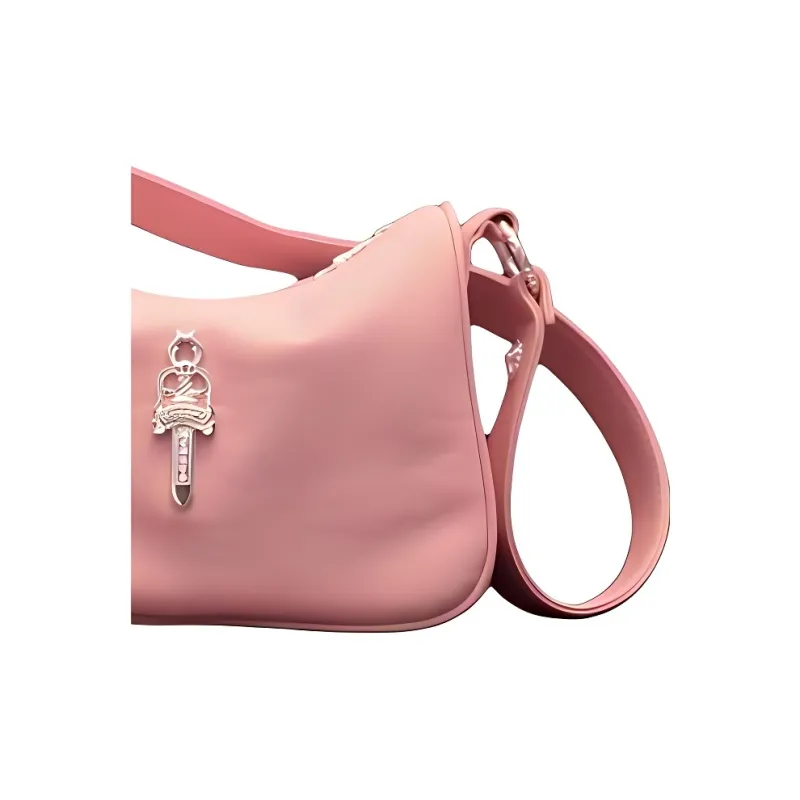 Chrome Hearts Leather Chicken Block Bag Shoulder Bag Handbag Shoulder Bag Women's Pink-3