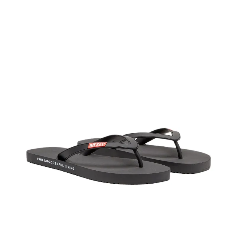 DIESEL Sa Rio Odor Resistant Flip Flops Women's Black-3