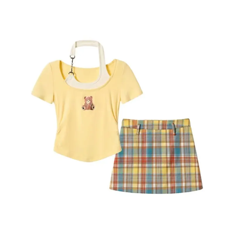 PUREIDOL Two Piece Skirt Sets Women's-0
