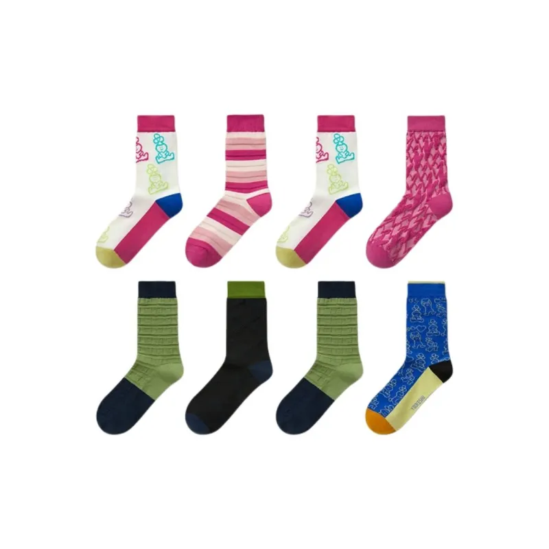 YOUKESHU Mid Calf Socks Unisex Combo Set-1