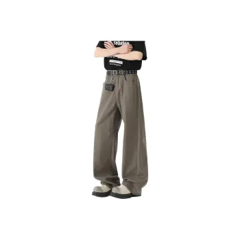 HKRXEC Casual Pants Men Coffee