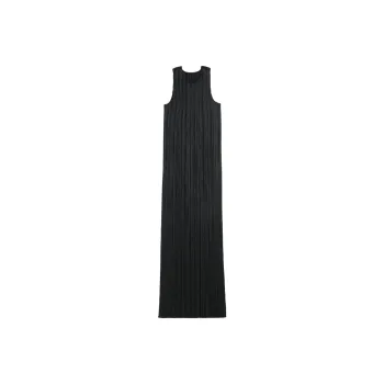 PLEATS PLEASE ISSEY MIYAKE Sleeveless Dress Women's Black