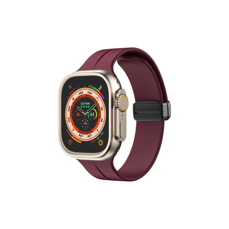 KVZUVUU IwatchS10/s9/8/7/6/Ultra Apple Compatibility Watch Band Silicone Material-12