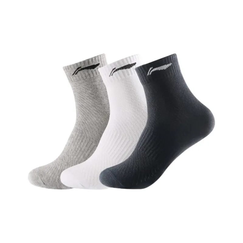 LiNing Mid Calf Socks Unisex 3 Pack-5