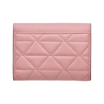 PIERRE CARDIN Cow Leather Wallet Regular Women's Black/Pink