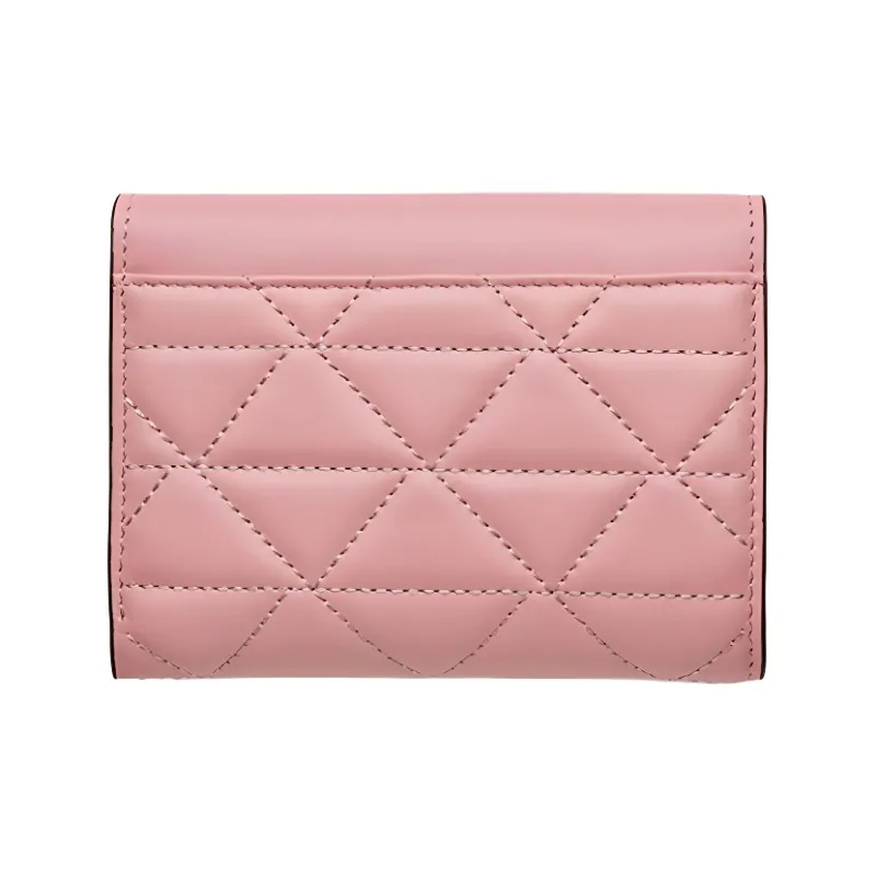PIERRE CARDIN Cow Leather Wallet Regular Women's Black/Pink-2