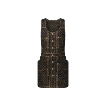 LOUIS VUITTON Sleeveless Dress Women's Brown