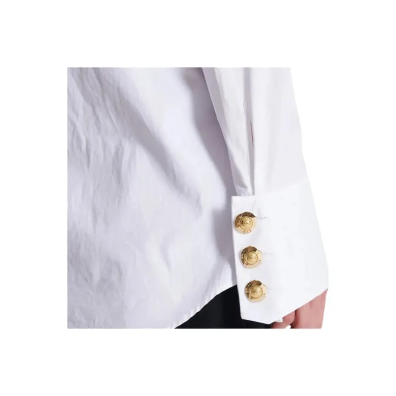BALMAIN Ruffled Poplin Shirt-6