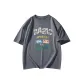 Dark Gray-Short-Sleeved-American Letter