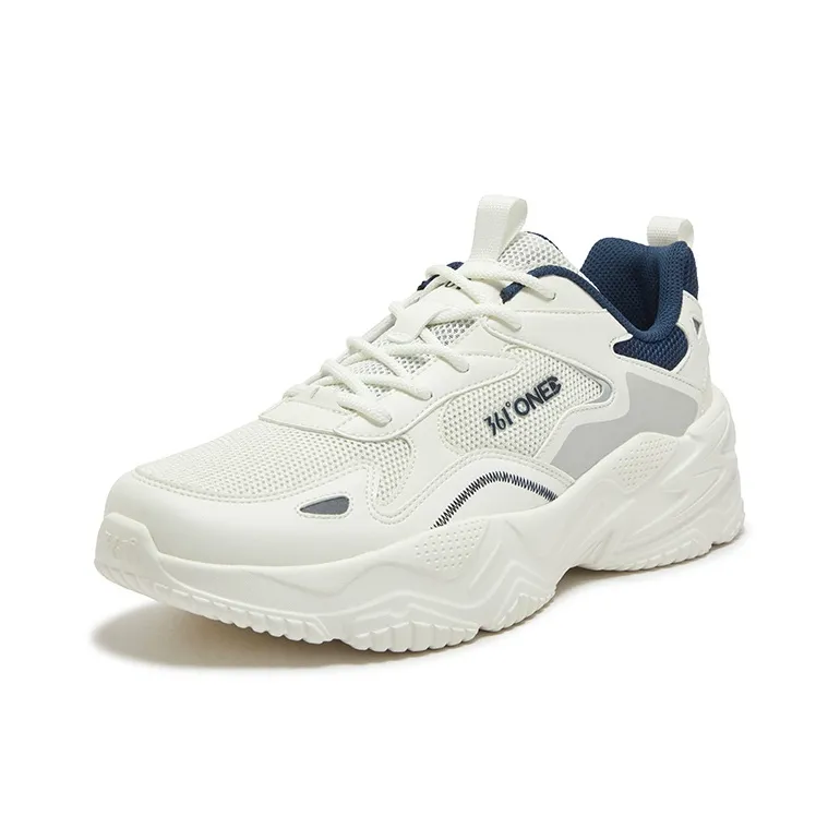 361° Slip Resistant, Abrasion Resistant, Breathable Low Top Casual Shoes Men's White Blue-1