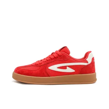 DEERWAY Slip Resistant, Abrasion Resistant, Lightweight Low Top Skateboard Shoes Unisex Red