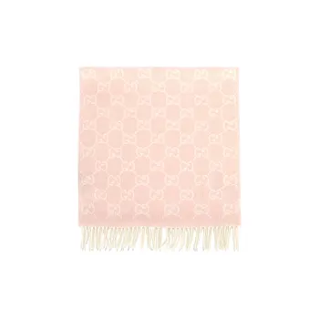 GUCCI Cashmere Knit Scarves Women's Pink