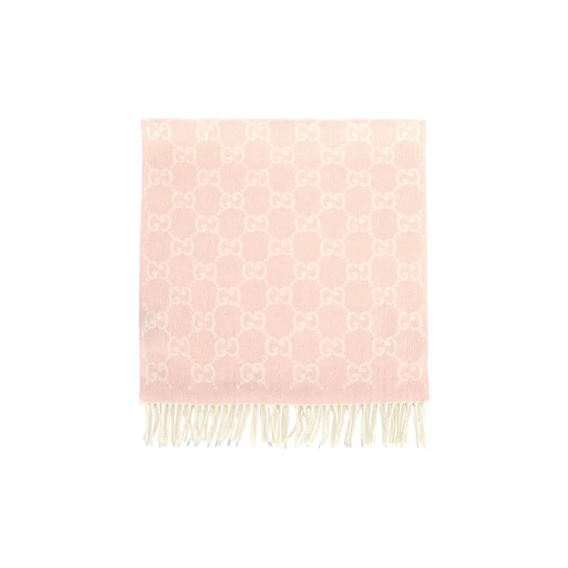 GUCCI Cashmere Knit Scarves Women's Pink-0