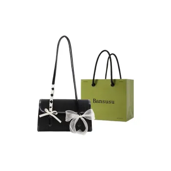 Bansusu PU Underarm Shoulder Bag Women's Black/Pink/Silver