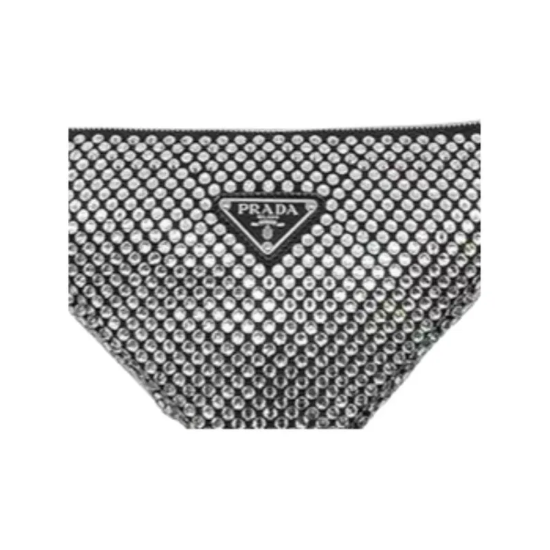 PRADA Triangle Fabric Triangle Bag Shoulder Bag Crossbody Bag Women's Black-1