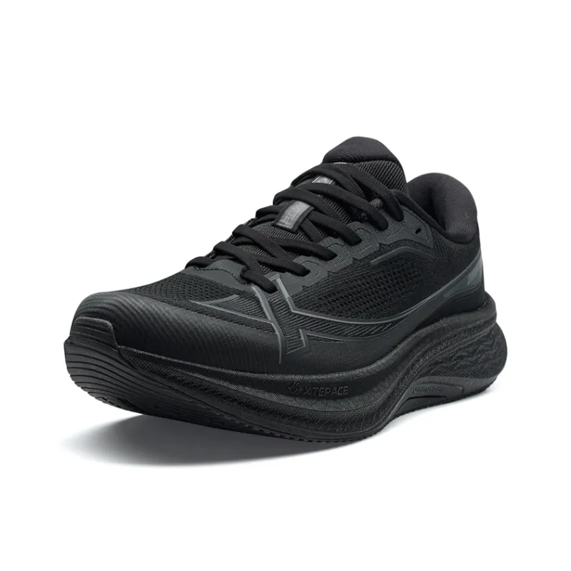 XTEP Cushioning, Abrasion Resistant, And Resilient Properties Low Top Training Sprint Running Shoes Men's Black-1