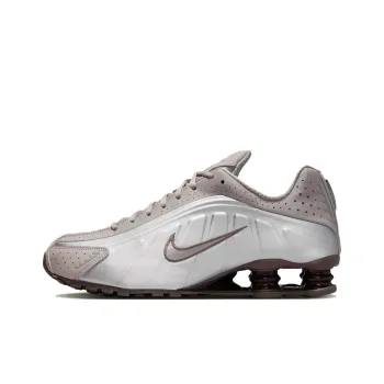 Nike Shox R4 Anti Slip Wear Resistant Low Top Running Shoes Men's Silver Gray