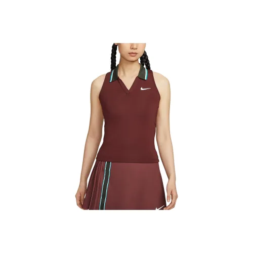 Nike Court SlamDri Fit Tank Top Women's Dark Team Red/Cactus Green/White