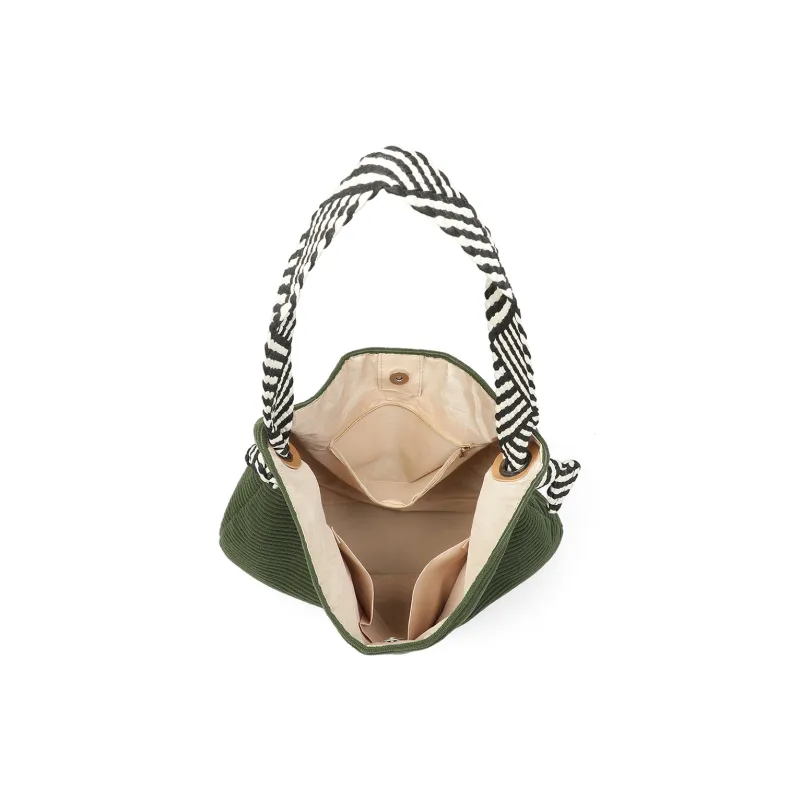 PT'SON Fabric Underarm Shoulder Bag Tote Regular Women's Green-7