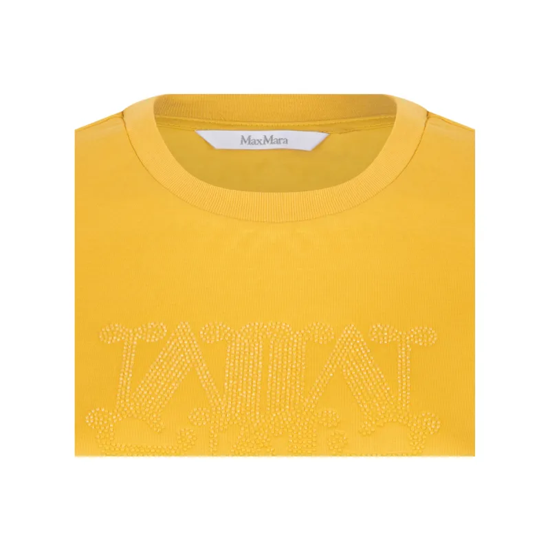 MaxMara Giovane Beaded Graphic T shirt-2