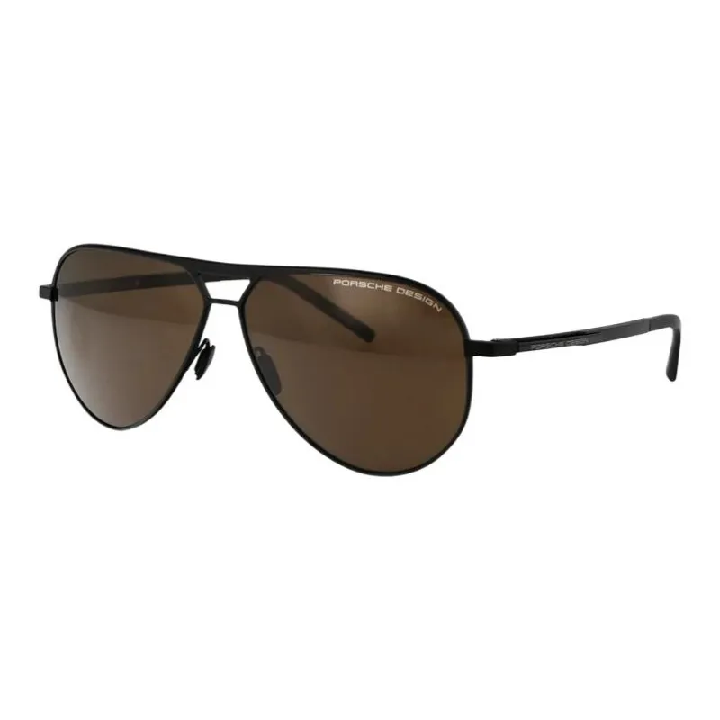 PORSCHE DESIGN Metal Aviator Sunglasses Women's Black-0