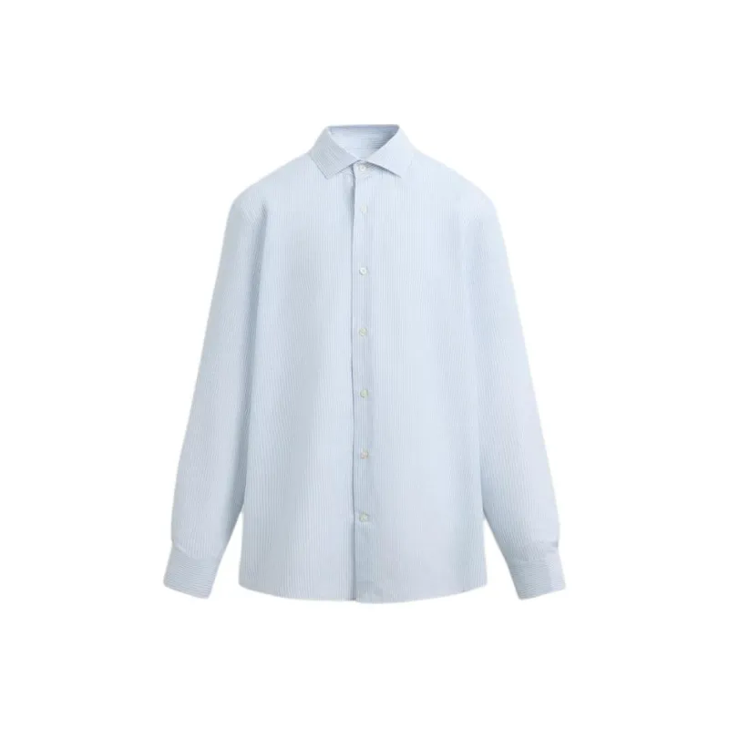 ZARA Shirts Men Light Blue-0