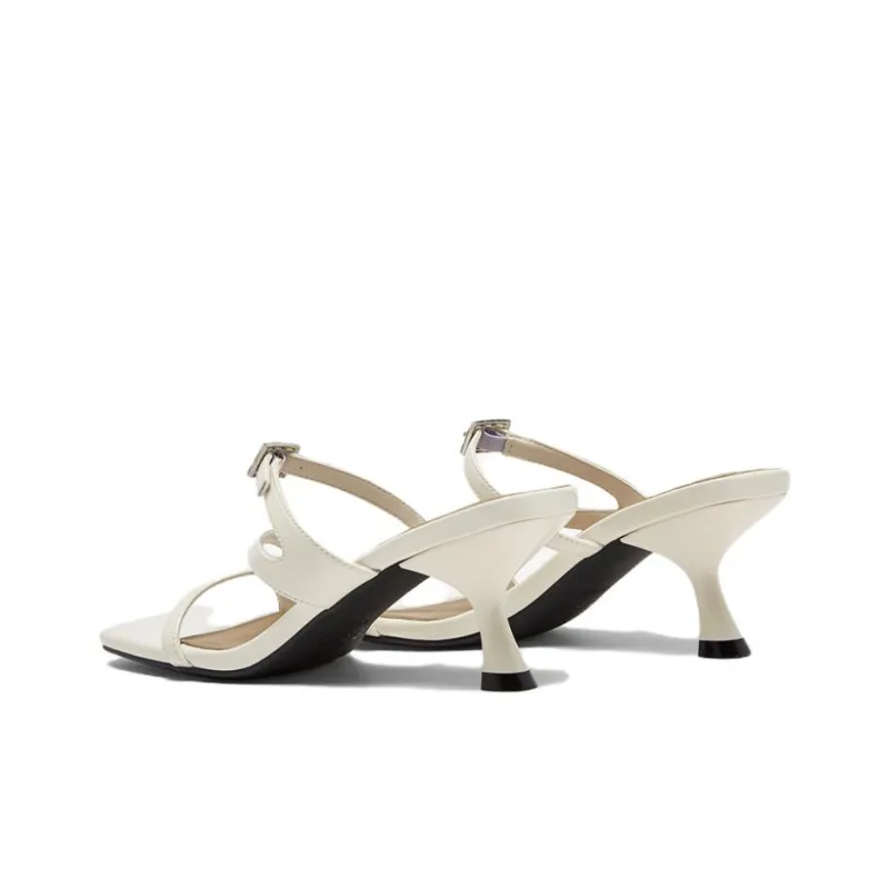 BASTO Leather Patchwork Slide Slippers Women's-3