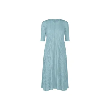 PLEATS PLEASE ISSEY MIYAKE Short Sleeved Dress Women's Blue