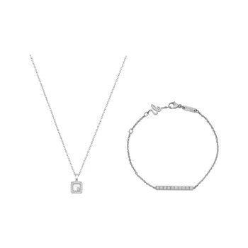 CHOPARD 18K White Gold Necklaces Women's Silver