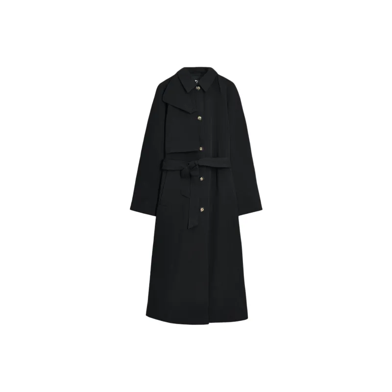 ZARA Trench Coats Women's Black-0