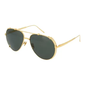 Linda Farrow Newman Aviator Frame Sunglasses