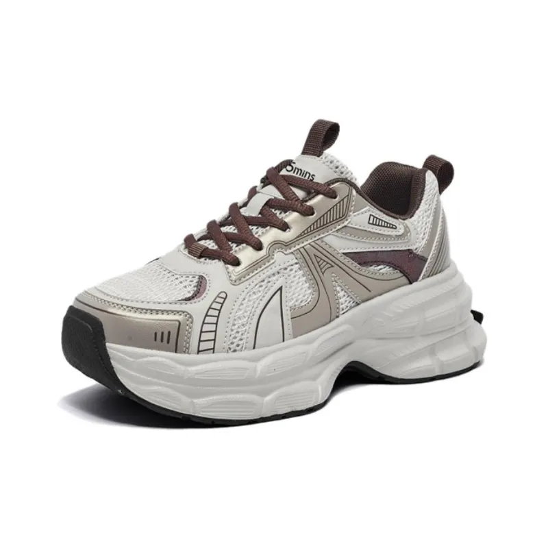 15 MINS Breathable Height Increase Low Top Chunky Sneakers Women's-7
