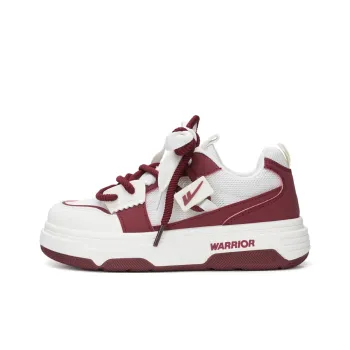 Warrior Abrasion Resistant Low Top Casual Shoes Women's White Burgundy