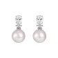 Refined Hoop Earrings, Silver+Light Pink