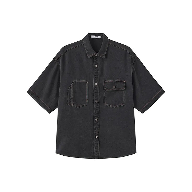 ZUO Shirts Men Dark Gray-0