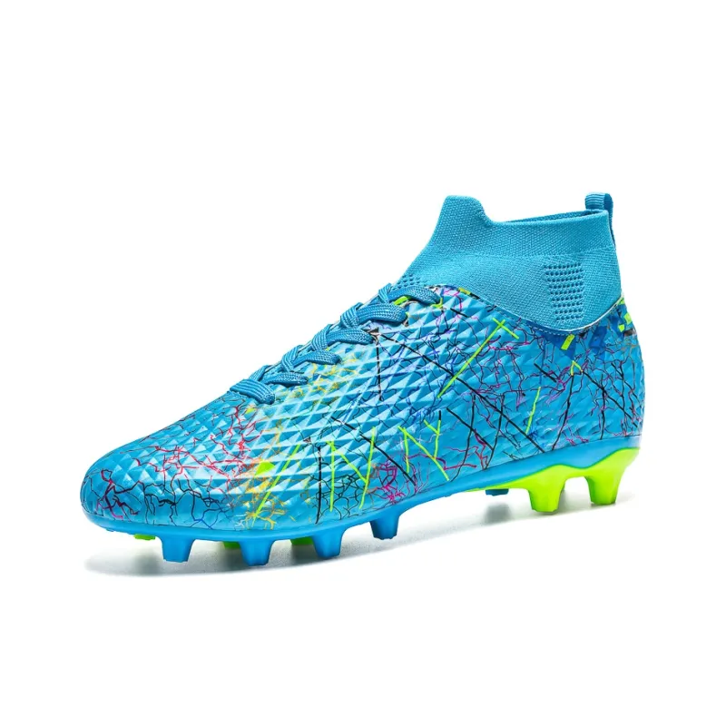 Sportful Soccer Shoes Men Low Top Daytime Blue Long Studs/Black Neon Green Long Studs/Blue Neon Green Long Studs-11
