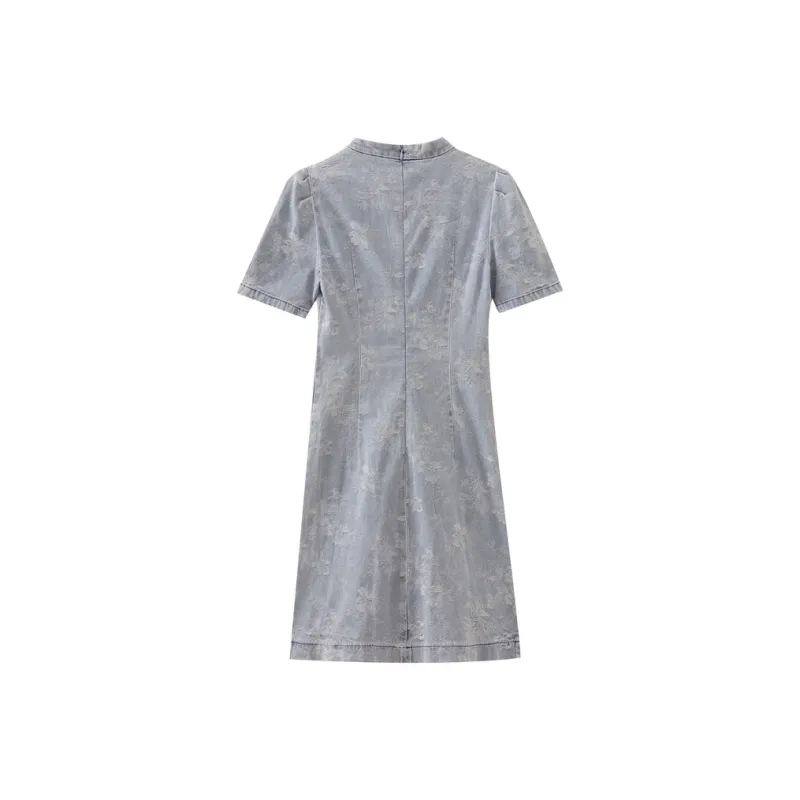 SHUIYUNJIAN Short Sleeved Dress Women's-1