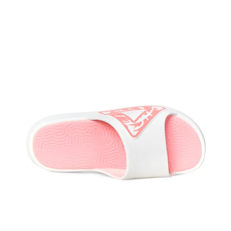 PEAK Tai Ji1.0 Slip Resistant Abrasion Resistant Cushioning Slide Slippers Unisex White Pink-3