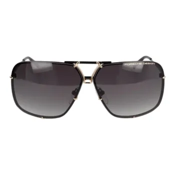 PORSCHE DESIGN Metal Aviator Sunglasses Unisex Black