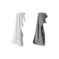 [2 Pack]Flannel Sports Towel (White+Gray)