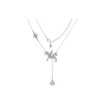 DARA S925 Silver Necklaces Women's