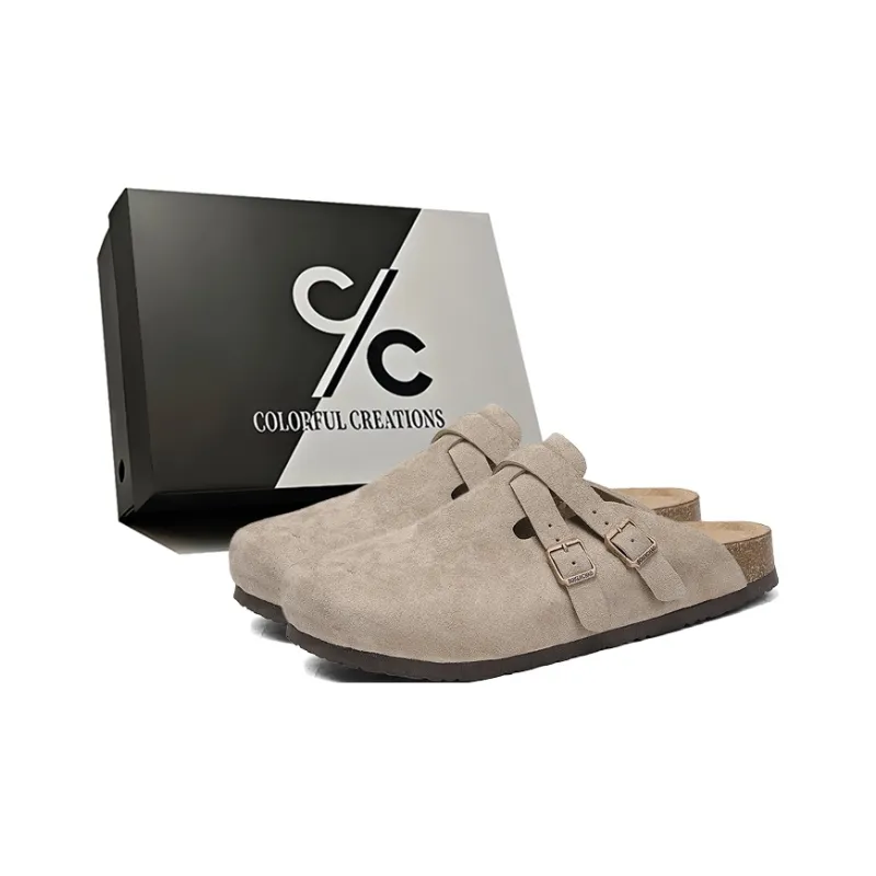 Colorful Creations Cork Sole Quiet, Odor Resistant, Slip Resistant Closed Toe Slippers Unisex Box-6