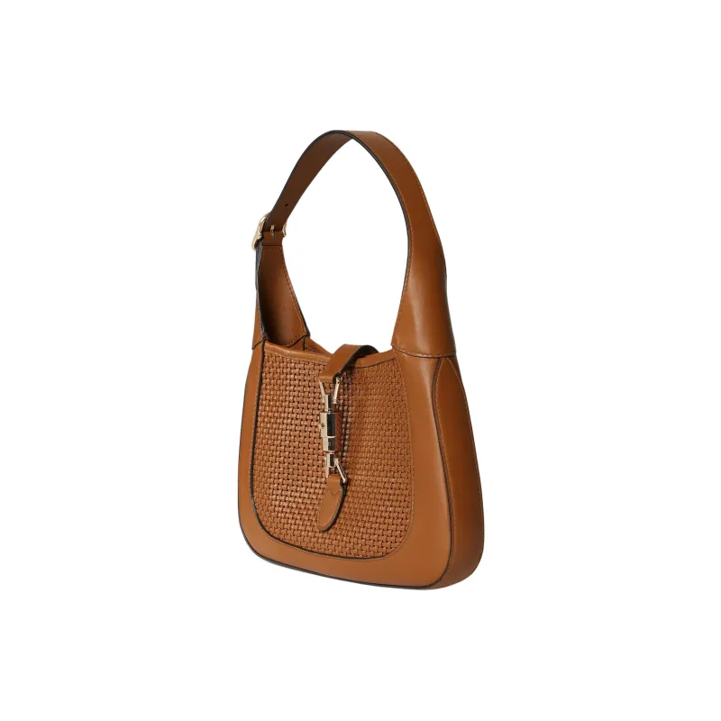 GUCCI Jackie 1961 Leather Handbag, Shoulder Bag Medium Size Women's Brown-2