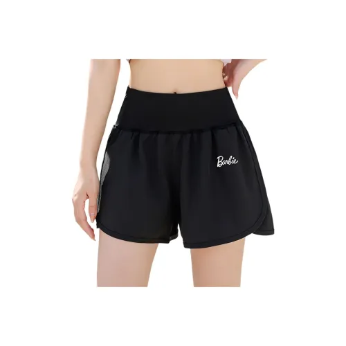 Barbie Sports Shorts Women's Soft Black Dance Pants[with Back Waist Pocket, Super Stable]